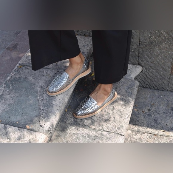 Macarena Collection Handmade Oxford Huarache Sandals –Mexican Leather Style Flat - Picture 7 of 7